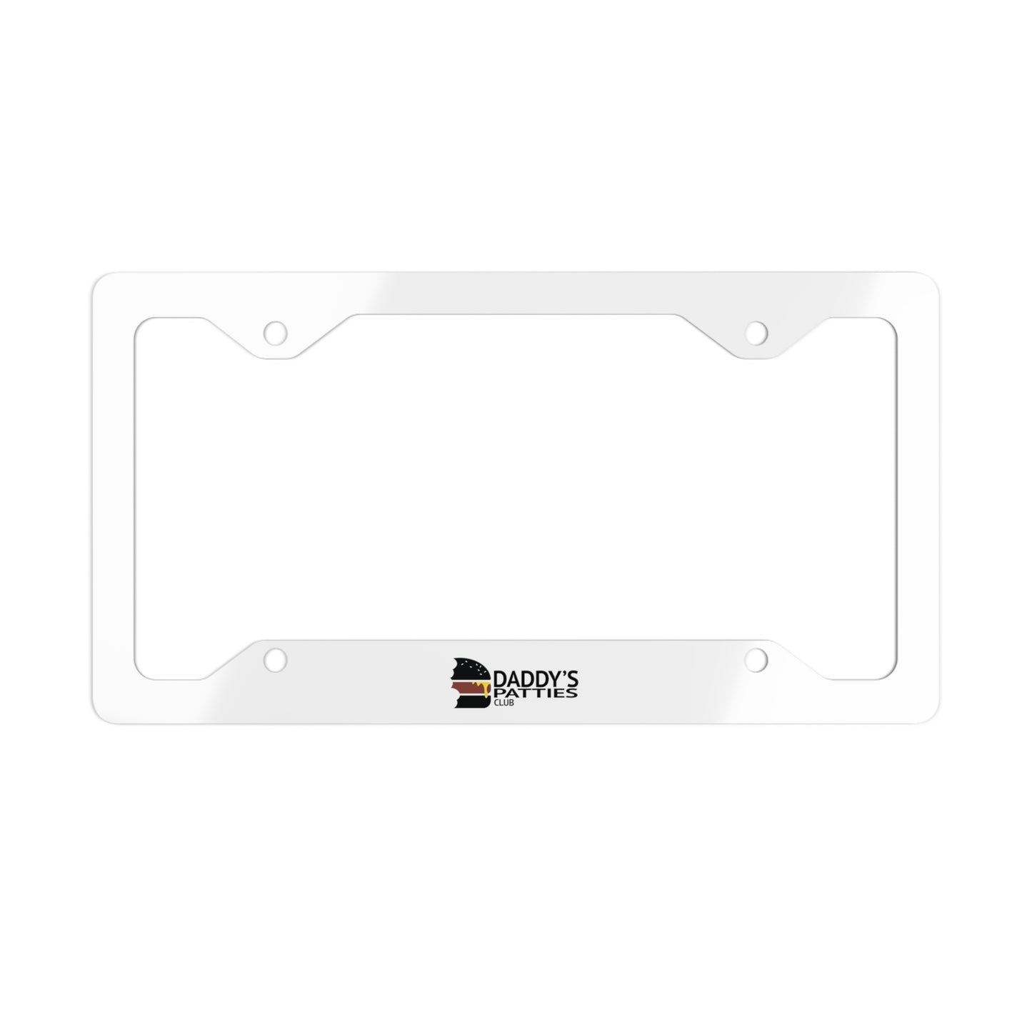 Daddy's Patties Metal License Plate Frame