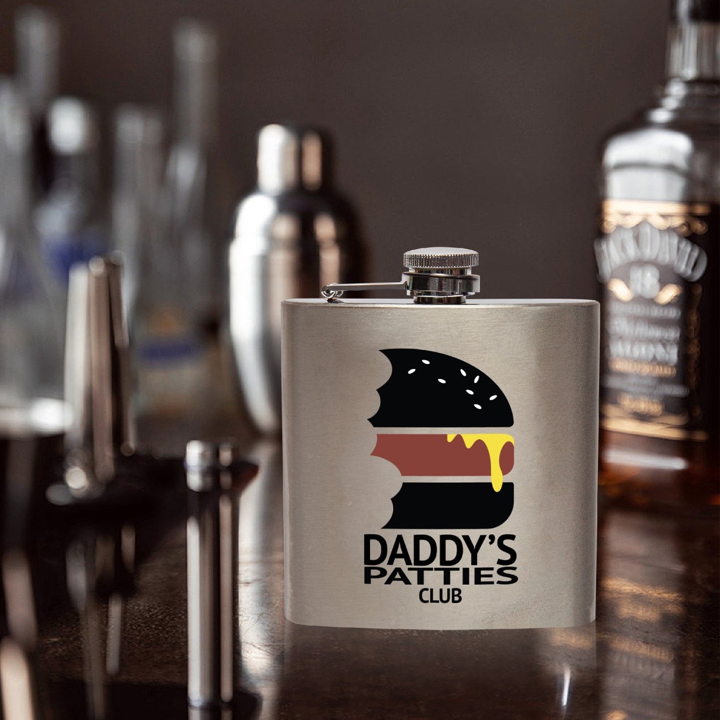 Daddy's Patties Stainless Steel Hip Flask